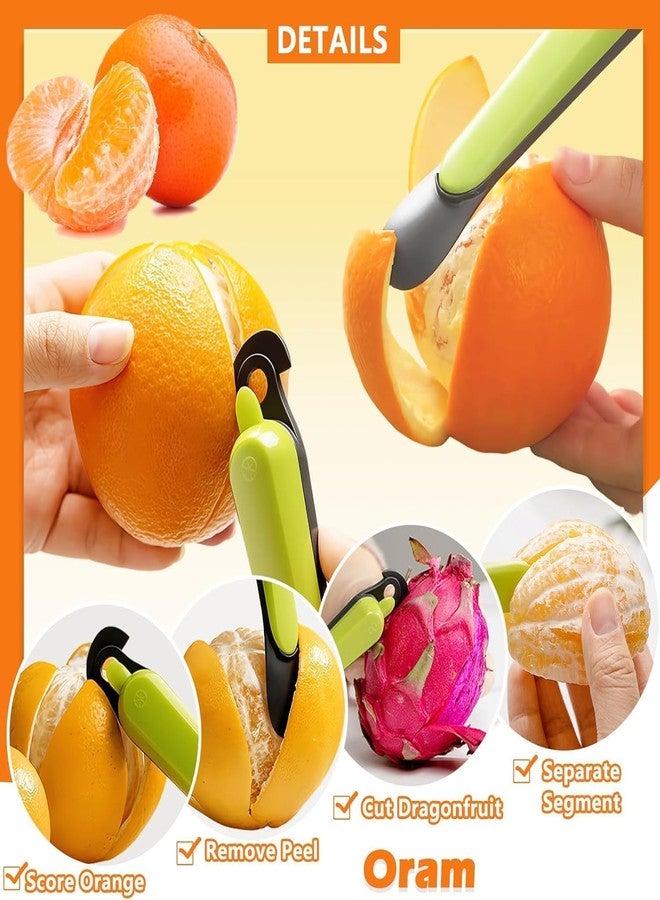 VATTU Orange Peeler | Easy to Peel Citrus Peeler Tool | Plastic Orange Slicer | Creative Kitchen Gadget Multicolour - Image 5